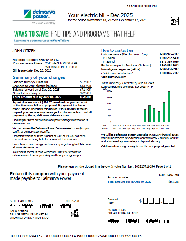  Minol USA business utility bill 